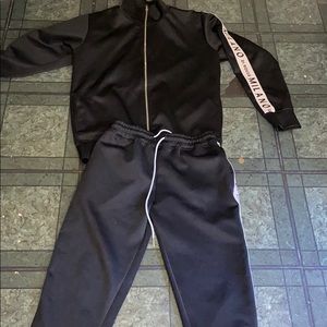 Men Milano Di rouge black track suit